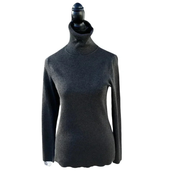 Chico's Sweaters - Chicos Womens Gray Turtleneck Long Sleeve Size 0